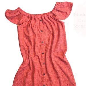 Madewell dress in burnt orange color